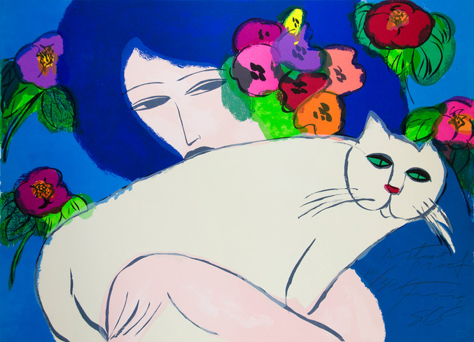 Walasse Ting | Gato Blanco