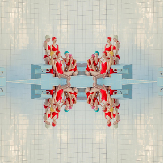 Maria Svarbova | Symmetry, Red Pool
