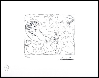 Pablo Picasso | 144 Flûtiste et trois femmes nues