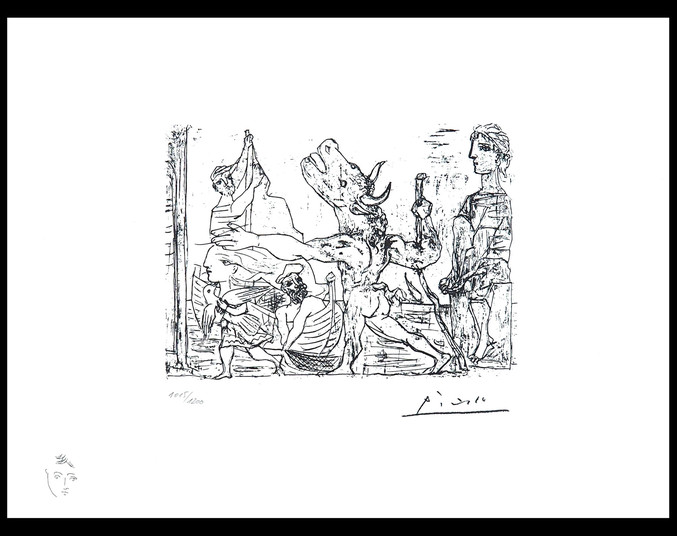 Pablo Picasso | 224 Minotaure aveugle guidé par une fillette, III