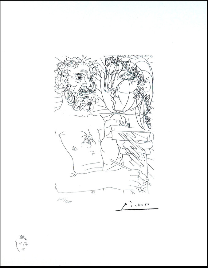 Pablo Picasso | 158 Sculpteur á mi-corps au Travail