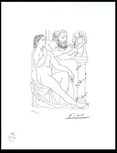 Pablo Picasso | 148 Scupteur, Modèle et buste sculpté
