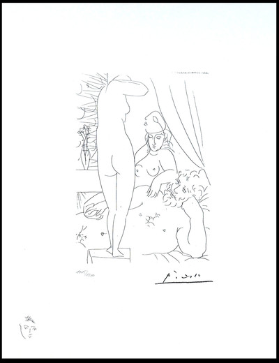 Pablo Picasso | 159 Le repos du Sculpteur et modèle au masque