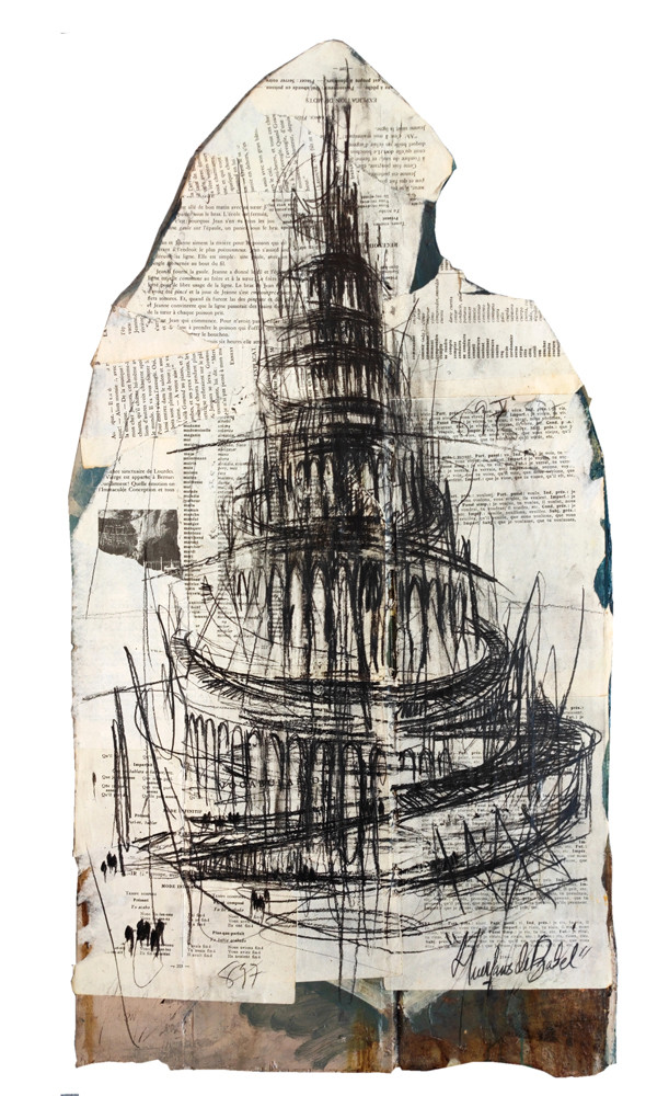 Gustavo Díaz Sosa | Boceto para la serie Huérfanos de Babel